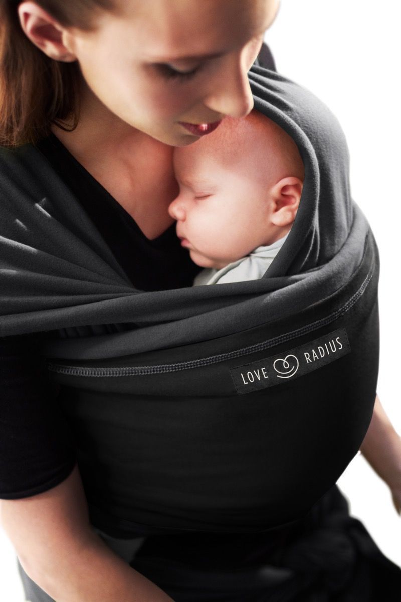 Love Radius Original Strækvikle Anthracitesort Med Lomme - Baby  - 3760218240571