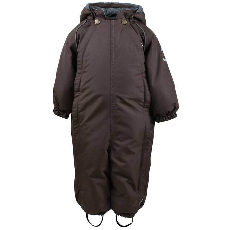 Chocolate Brown Mikk Line Nylon Baby Suit Solid Flyverdragt 98 - Mikk-line Baby  - 5715073079871