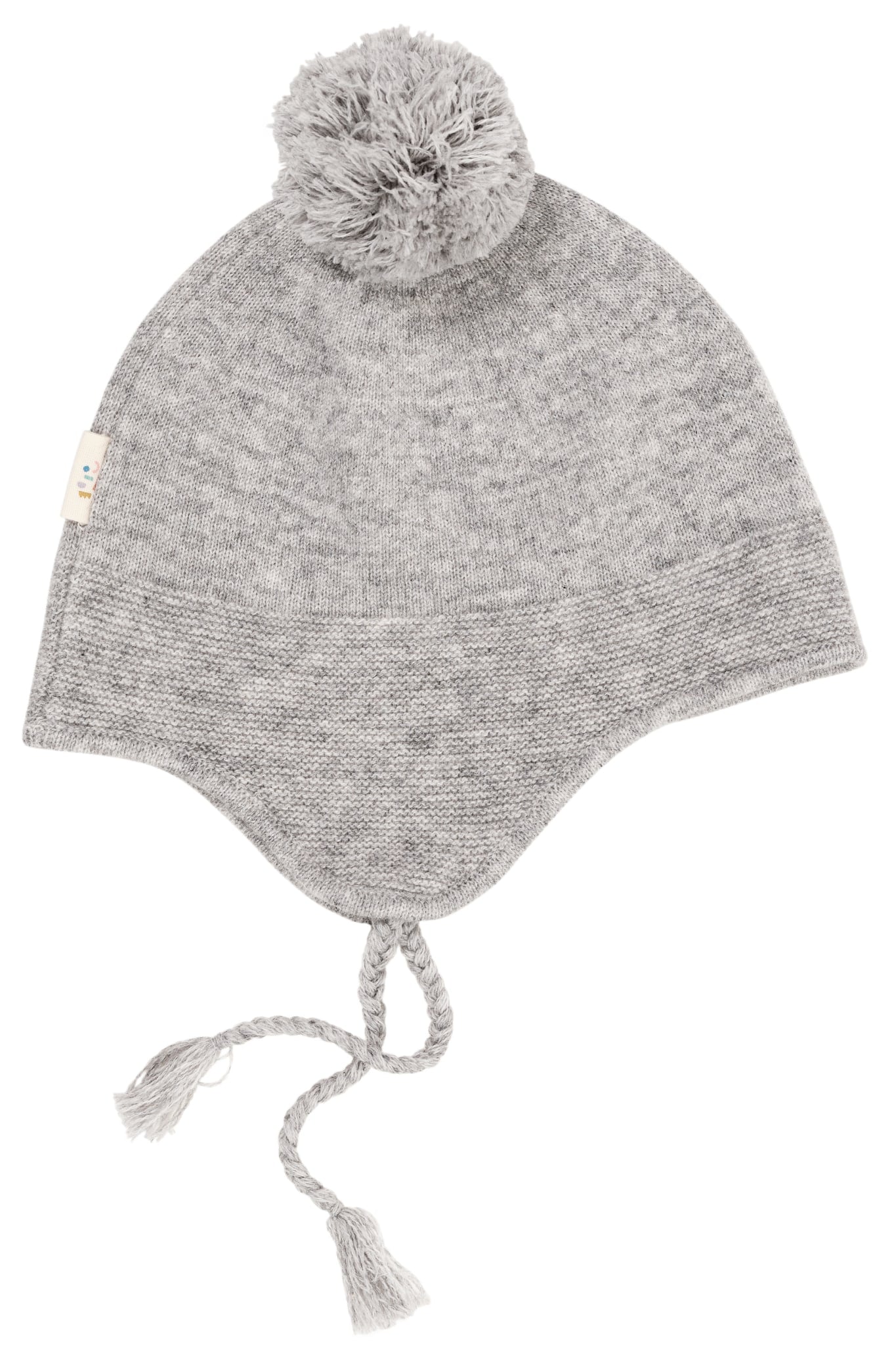 GREY MEL Cashmere Baby Bonnet Hat 4 9m - Baby  - 5740026337524
