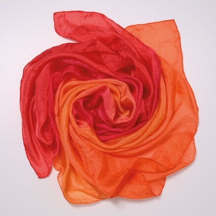 Grimms Sarah Silk Enchanted Playsilk Fire Rød Orange - Grimms Baby  - 4048565850261