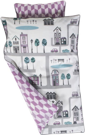 Sebra Sengetøj Baby Village Lilla - Sebra Baby  - 5704680021328