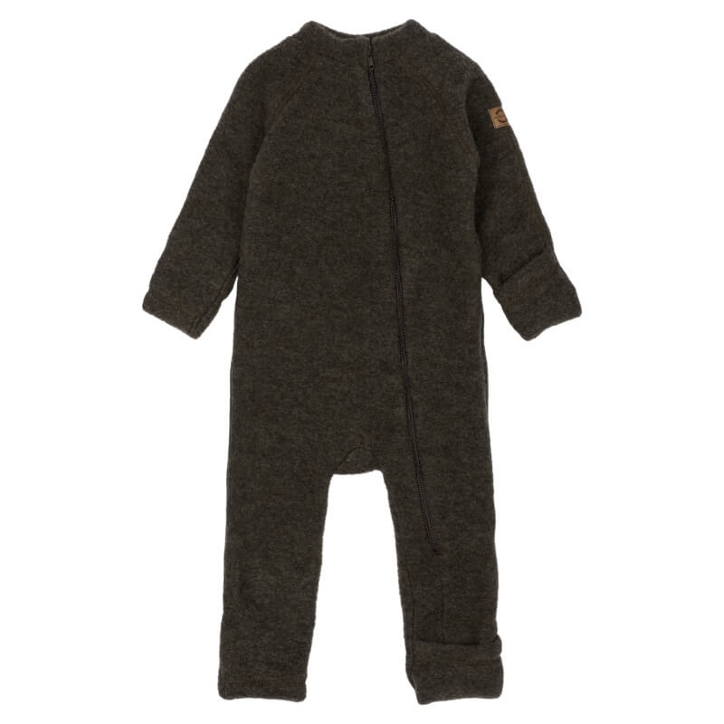 Dark Brown Mela Mikk Line Wool Baby Suit Nge - Mikk-line Baby  - 5715073479794