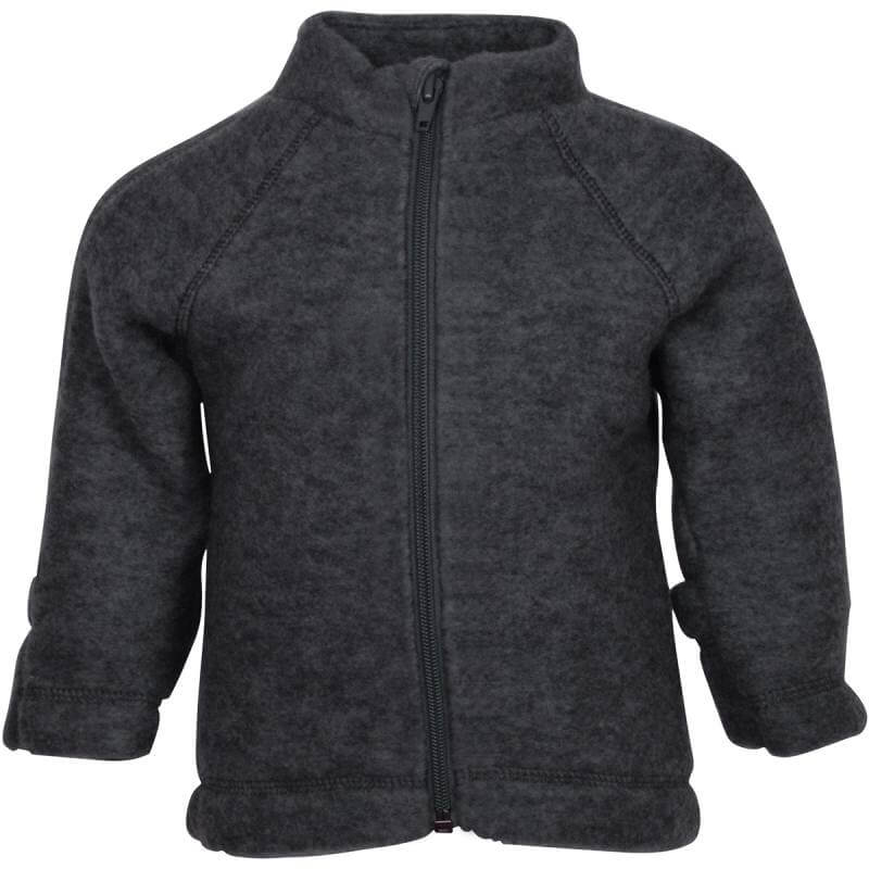 Anthracite Mela Mikk Line Wool Baby Jacket Nge - Mikk-line Baby  - 5709581859667