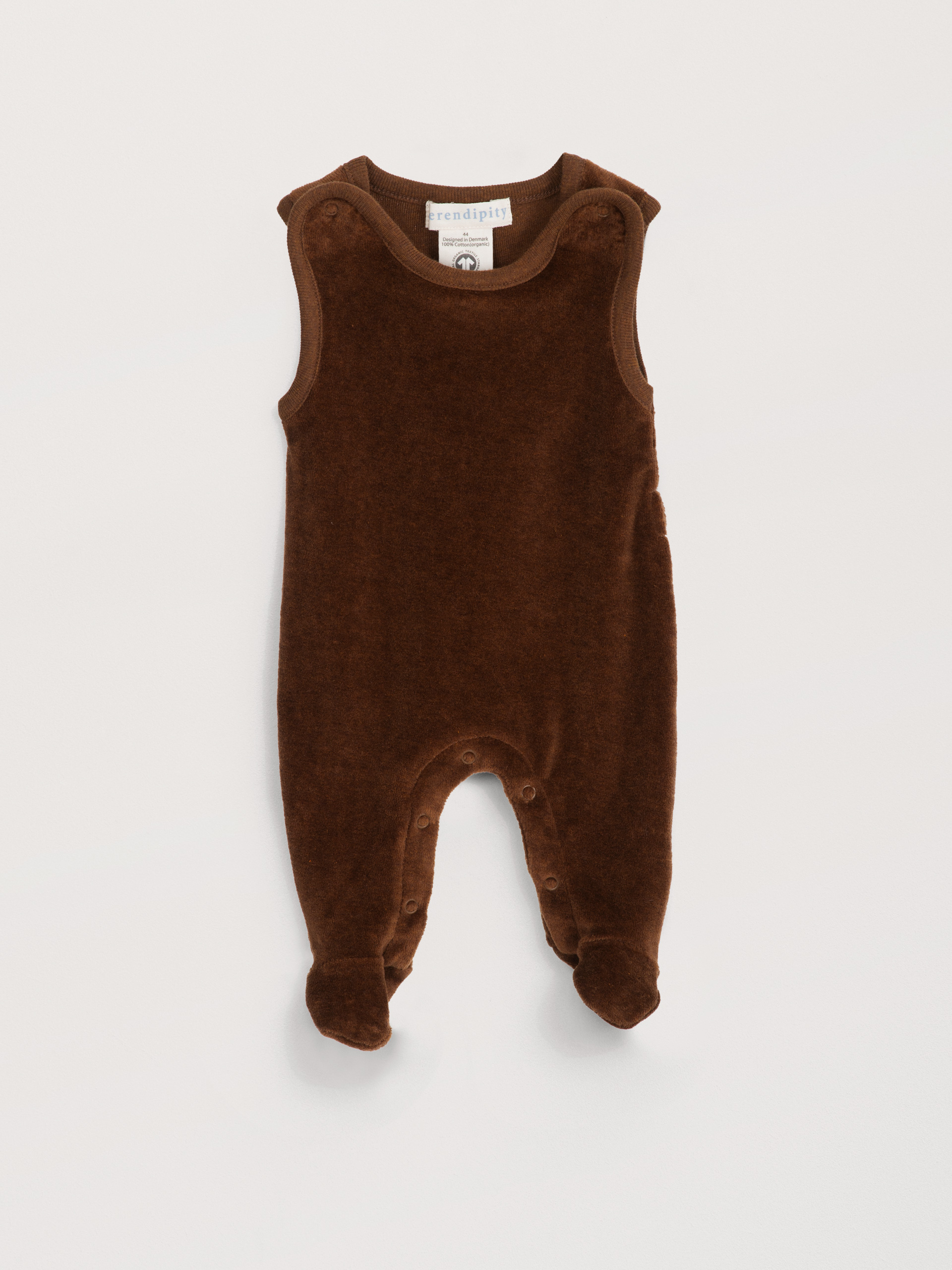 Chestnut Nyfødt Velour Romper - Baby