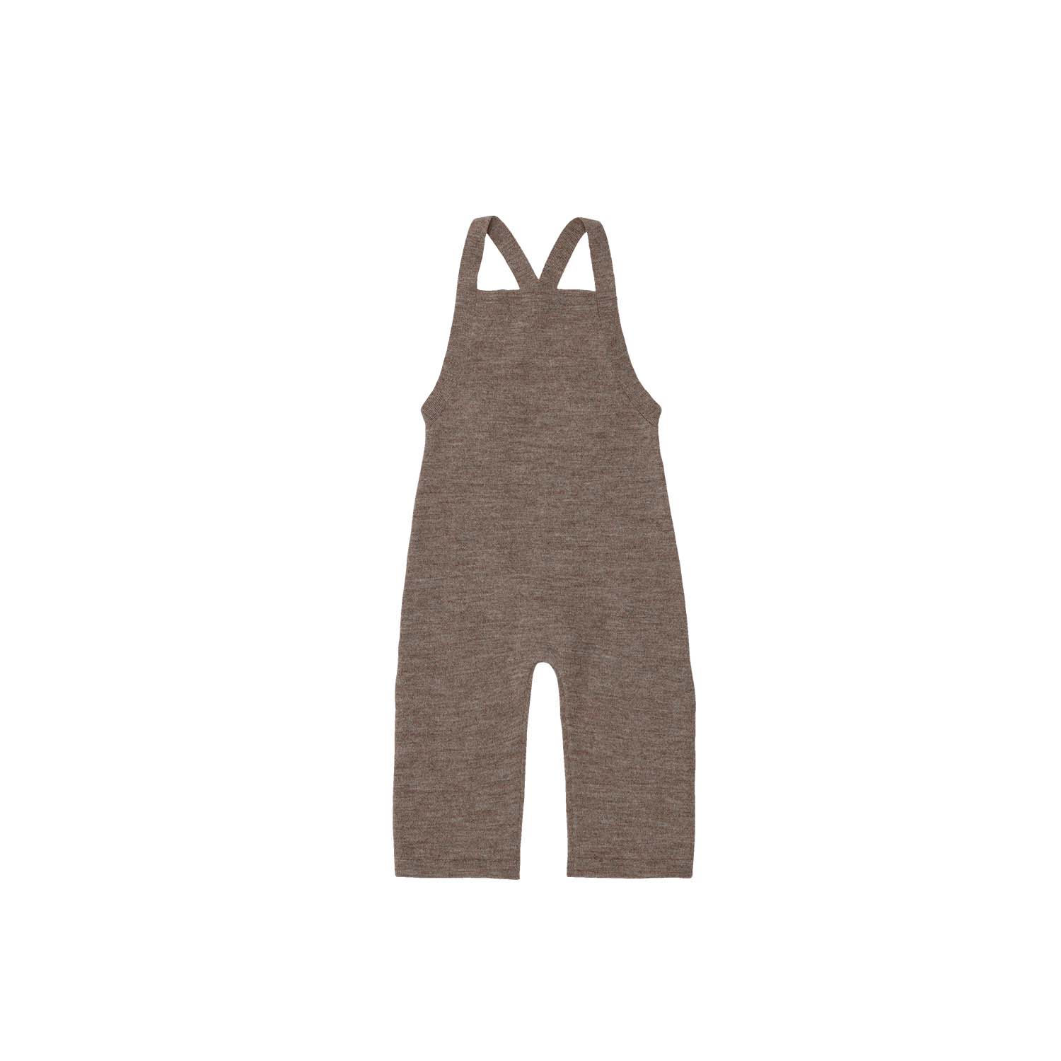 Beige Melange Fub Uld Overalls, - Fub Baby