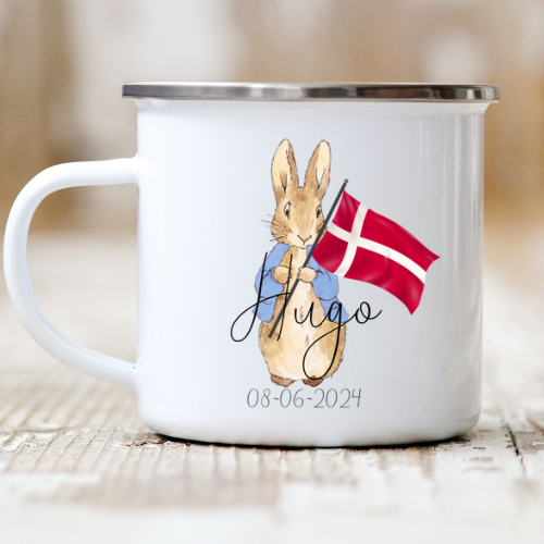Fødselsdagskop Med Navn Peter Kanin Navn Blå Navn - Baby