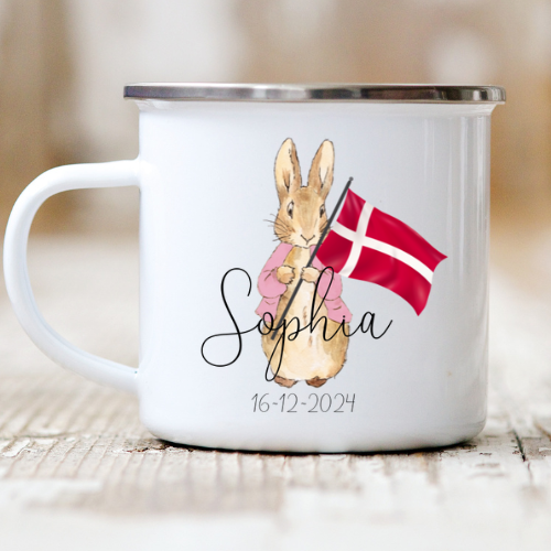 Fødselsdagskop Med Navn Peter Kanin Navn Lyserød Navn - Baby