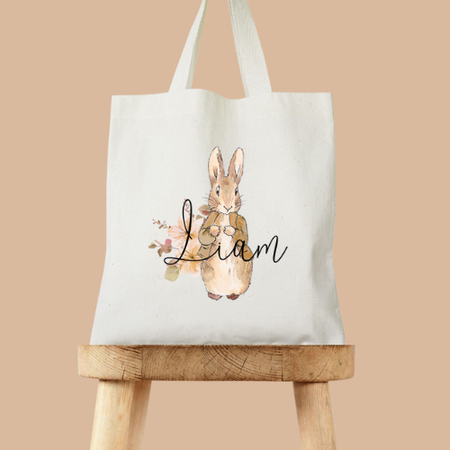Mulepose Med Navn Beige Peter Kanin - Baby