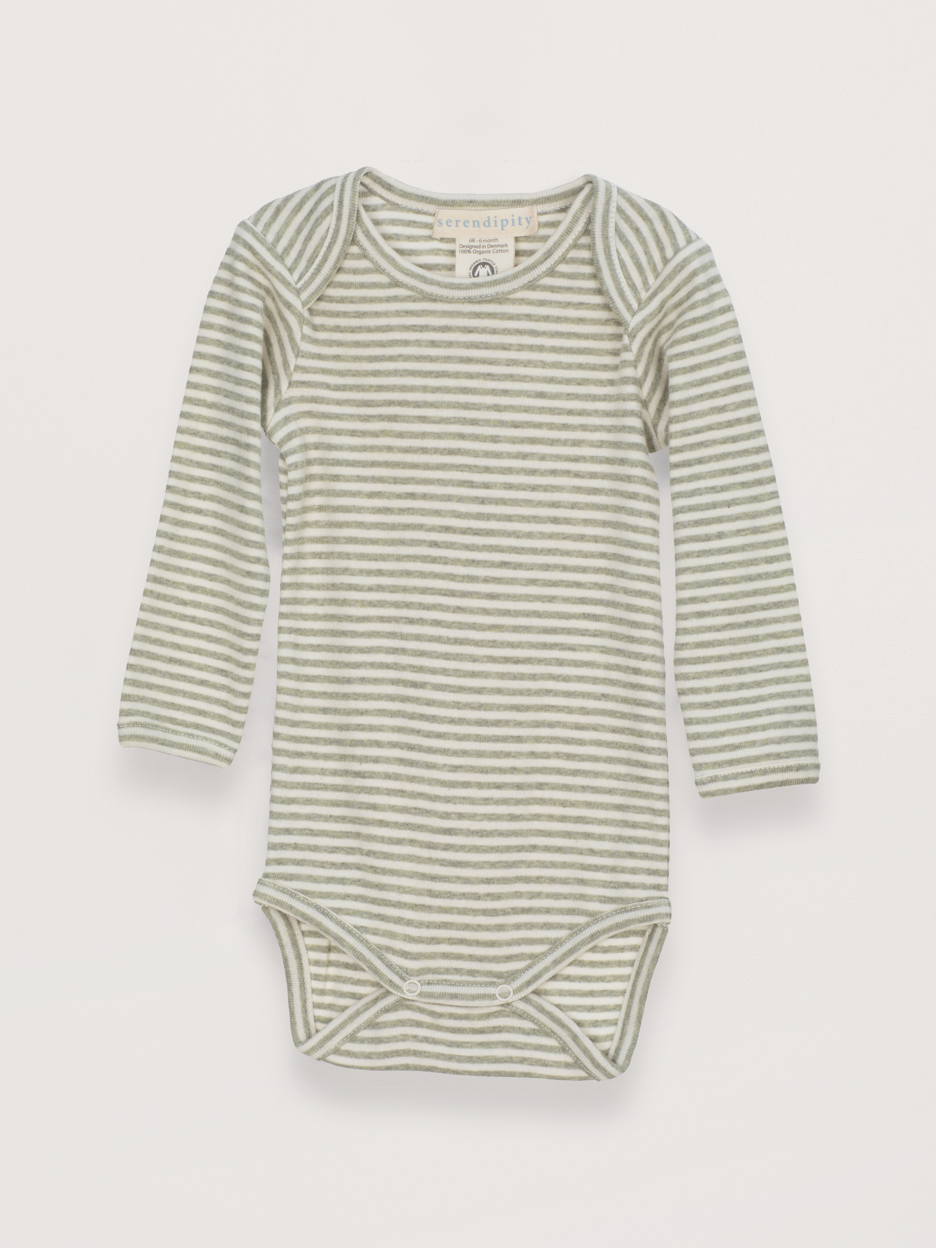 Azur/Ecru Baby Stribet Body - Baby