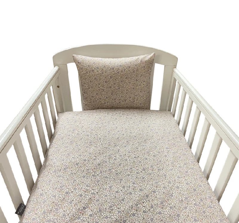 Baby Sengelinned Lilla Blomster Organic - Baby  - 5703700203669
