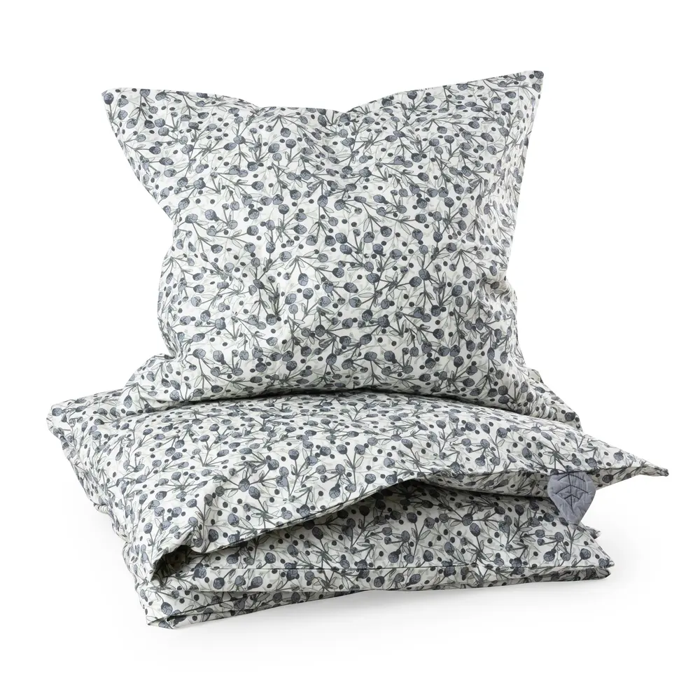 Beige Baby Sengetøj Blue Olive Blå 100x70 - Sebra Baby  - 5704680070005