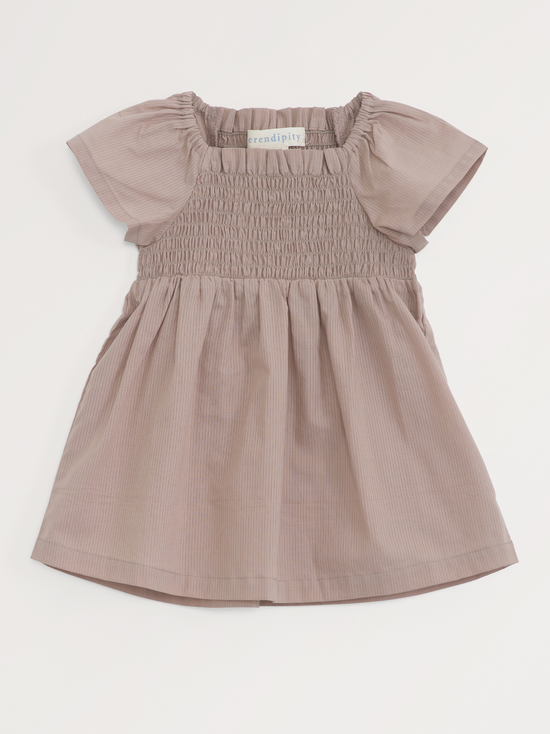 Almond Baby Smock Kjole - Baby