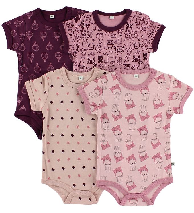 Rosa Pippi Bodyer Pak Lilla Mønster - Pippi Baby Baby  - 5712672364292