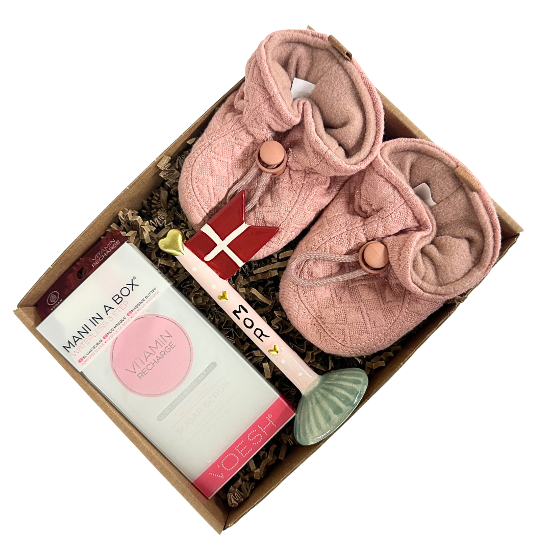 Barselsgave Sød Lyserød Gave Til Baby Mor - Gaestus Baby