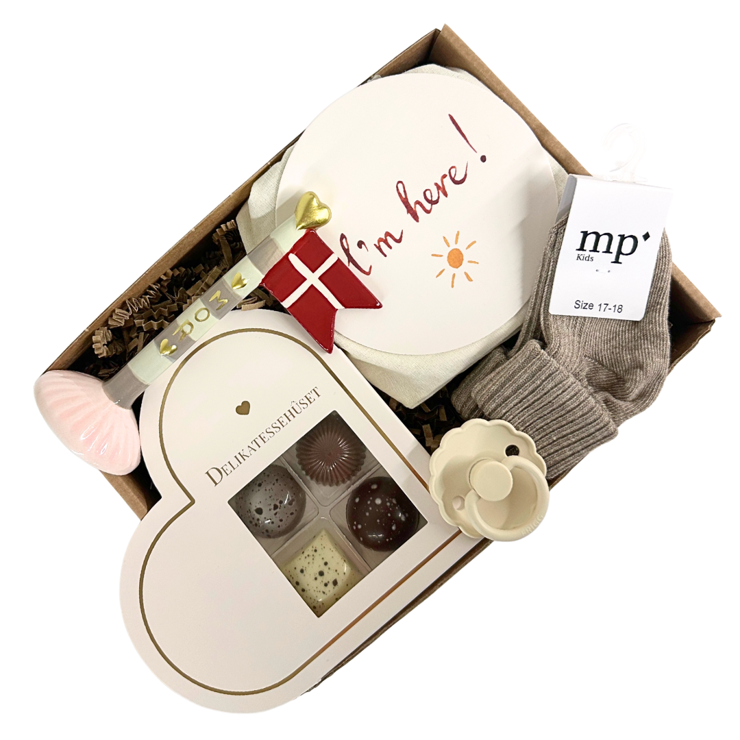 Barselsgave Beige Gave Til Baby Mor - Gaestus Baby