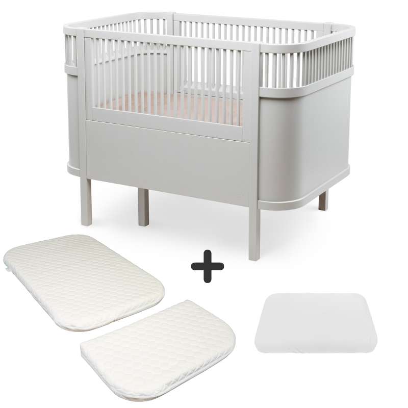 Sebra Sengen Klassisk Baby & Stone Grey Bundle - Sebra Baby  - 5744005388033