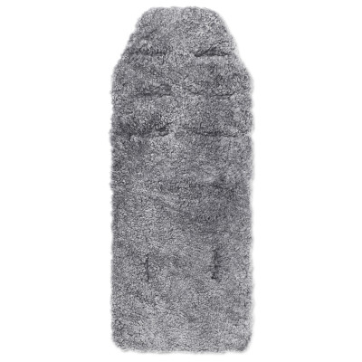 Baby Stroller Liner Sølvgrå Siddehynde Til Barnevogn Fåreskind - Skinnwille Baby