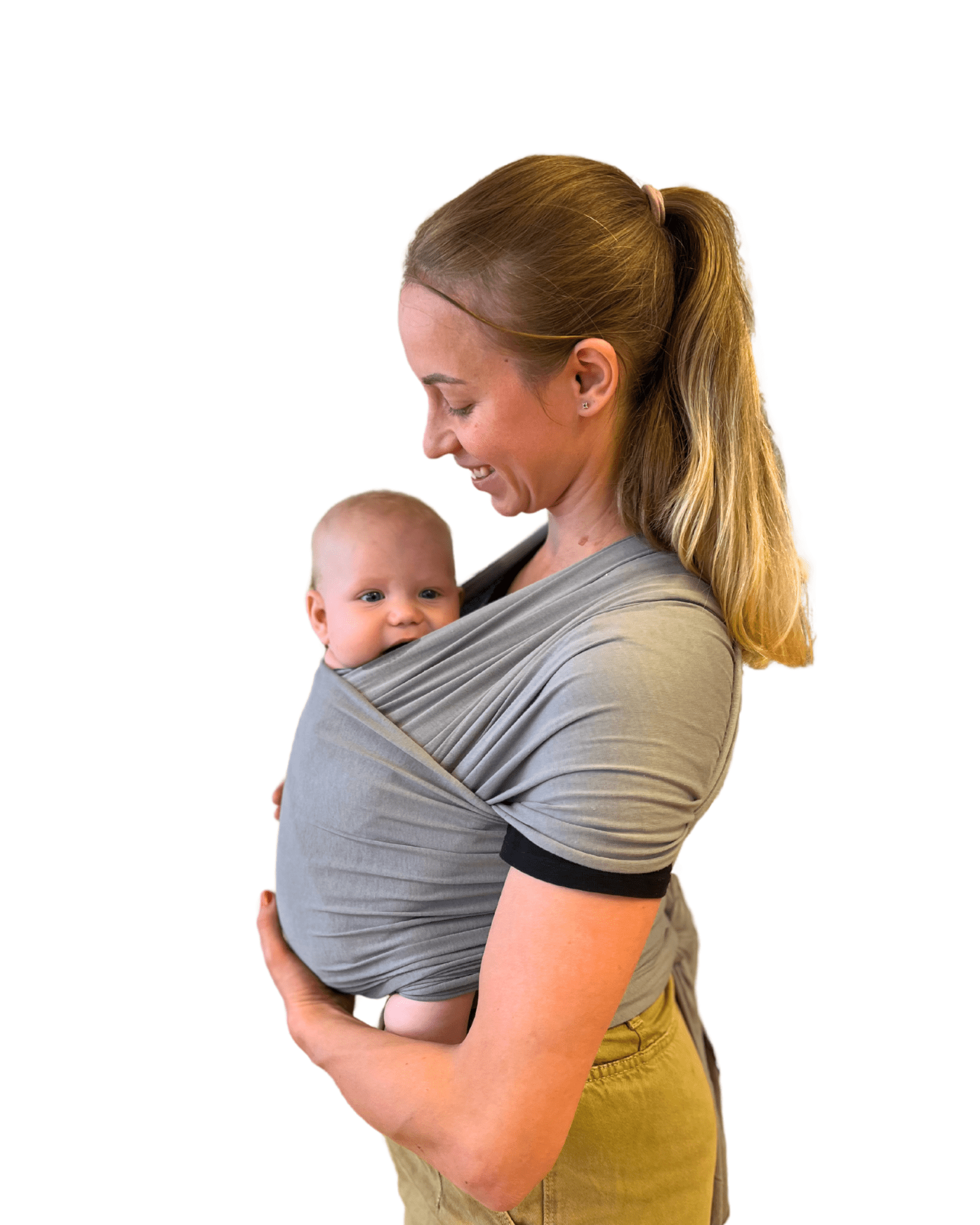Blå|Grå|Sort Mama Easy Strækvikle Grey - Baby  - 745314090322