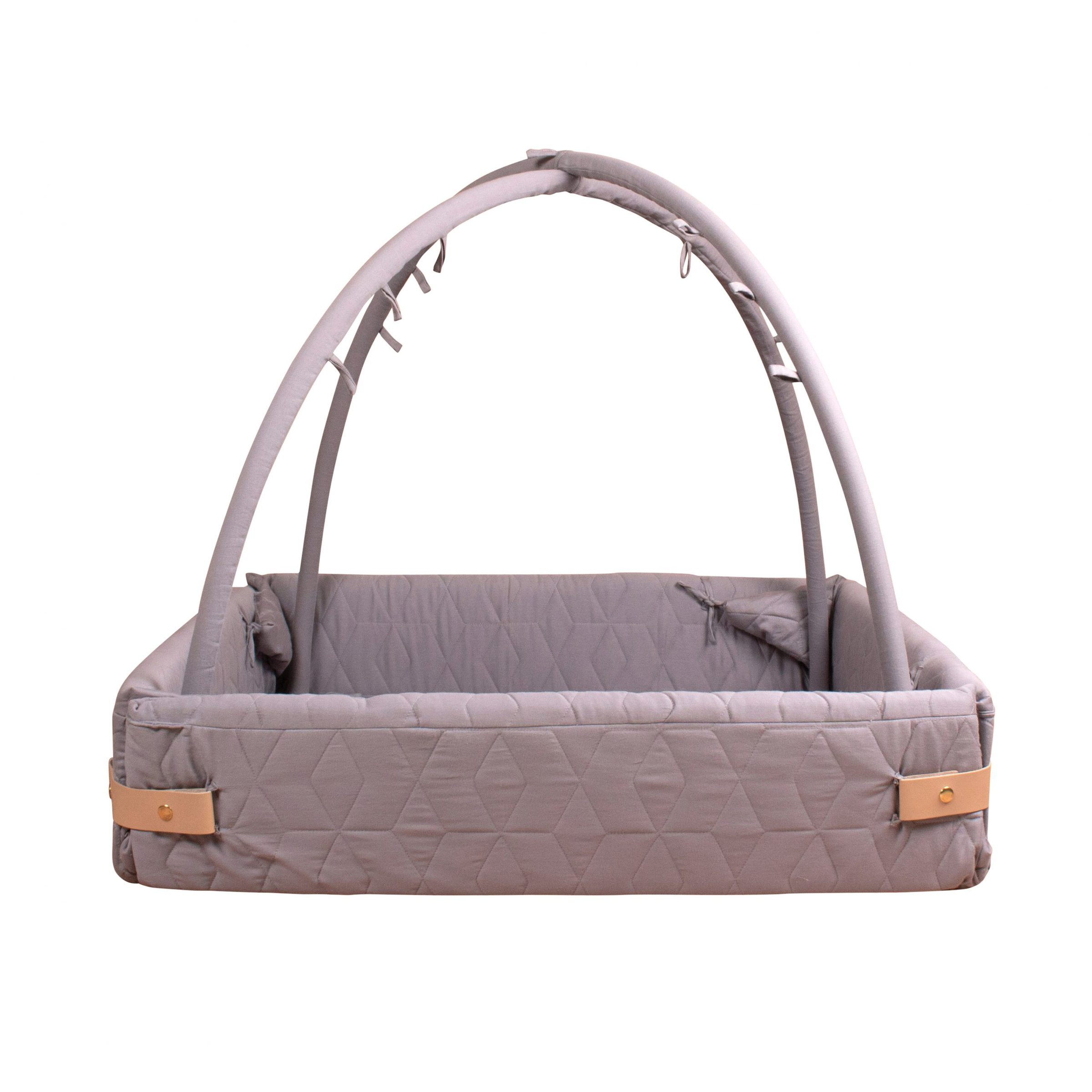 Aktivitetsnest Soft Quilt Dark Grey - Filibabba Baby  - 5712804009046