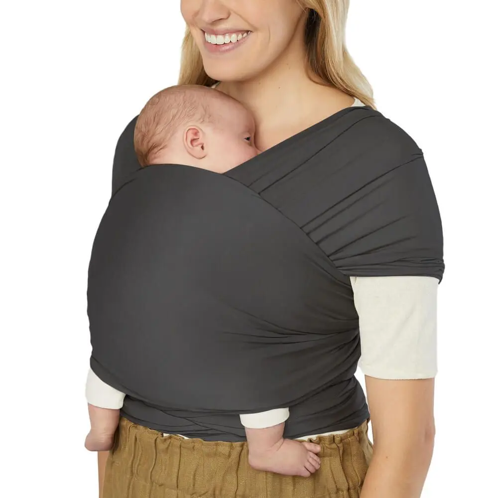 Sort Aura Strækvikle Soft Black - Ergobaby Baby  - 1220000208407