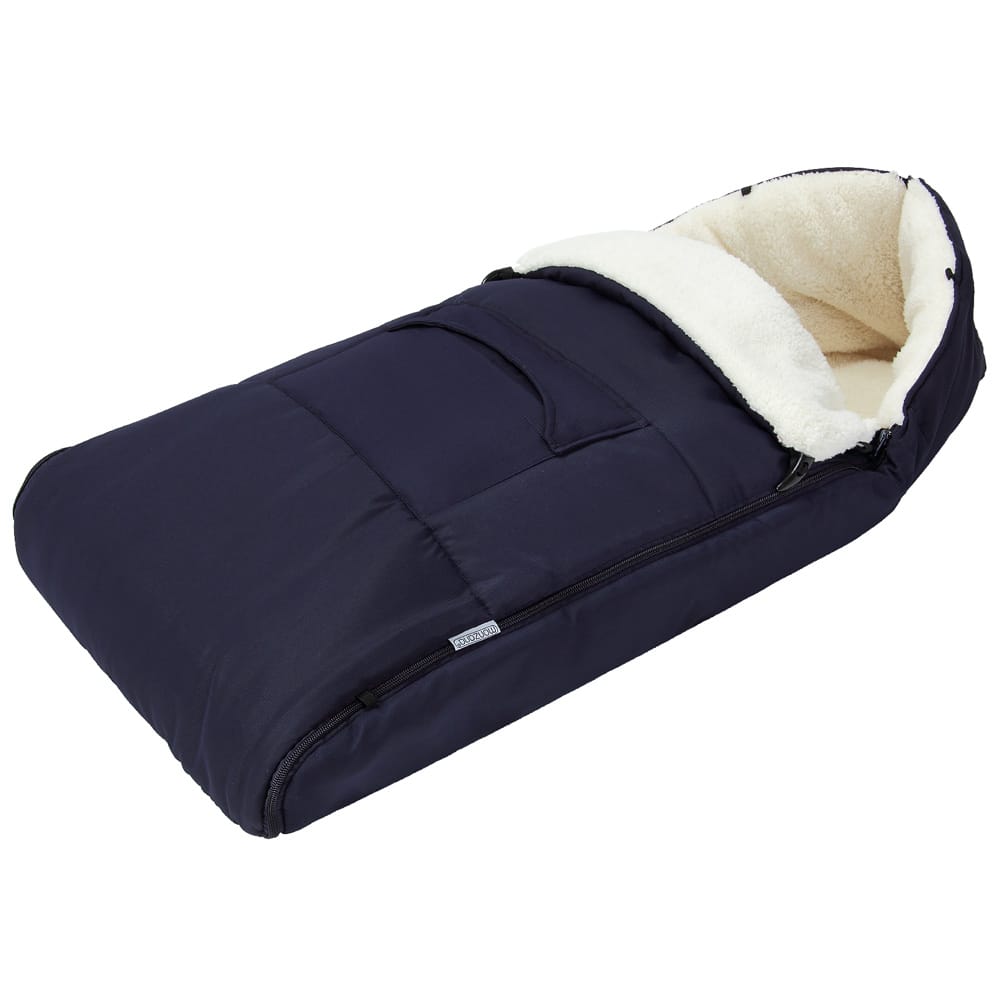 Sort Baby Kørepose 90x60 Lynlås Anti Slip Mørkeblå - Deuba Baby  - 4250525346862