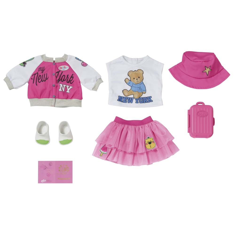 Baby Born Deluxe Travel Tøj 43cm - Baby Born Baby  - 4001167836316