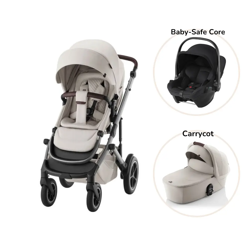 Sort Smile Lux Inkl Liggedel Baby Safe Core Autostol Soft Taupe Space Black - Britax Römer Baby  - 4000984912401