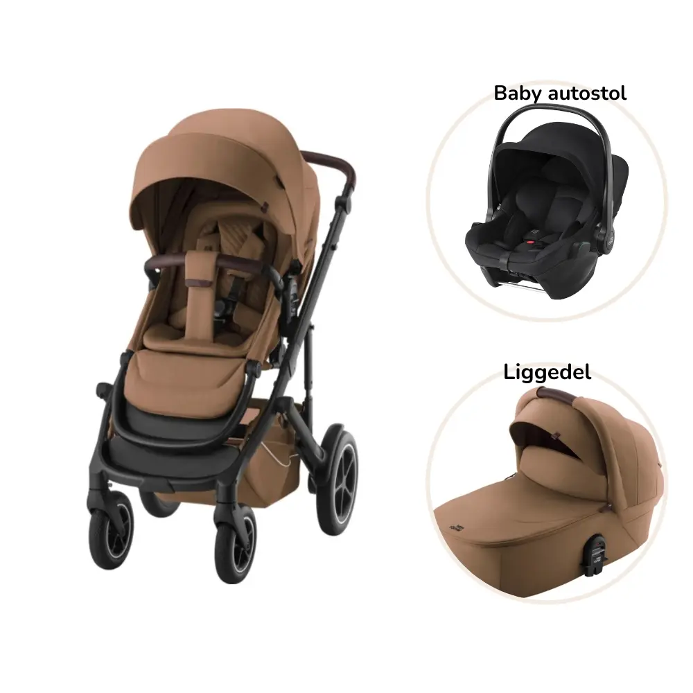 Sort Smile Lux Inkl Liggedel Baby Safe Core Autostol Warm Caramel Space Black - Britax Römer Baby  - 4000984938333